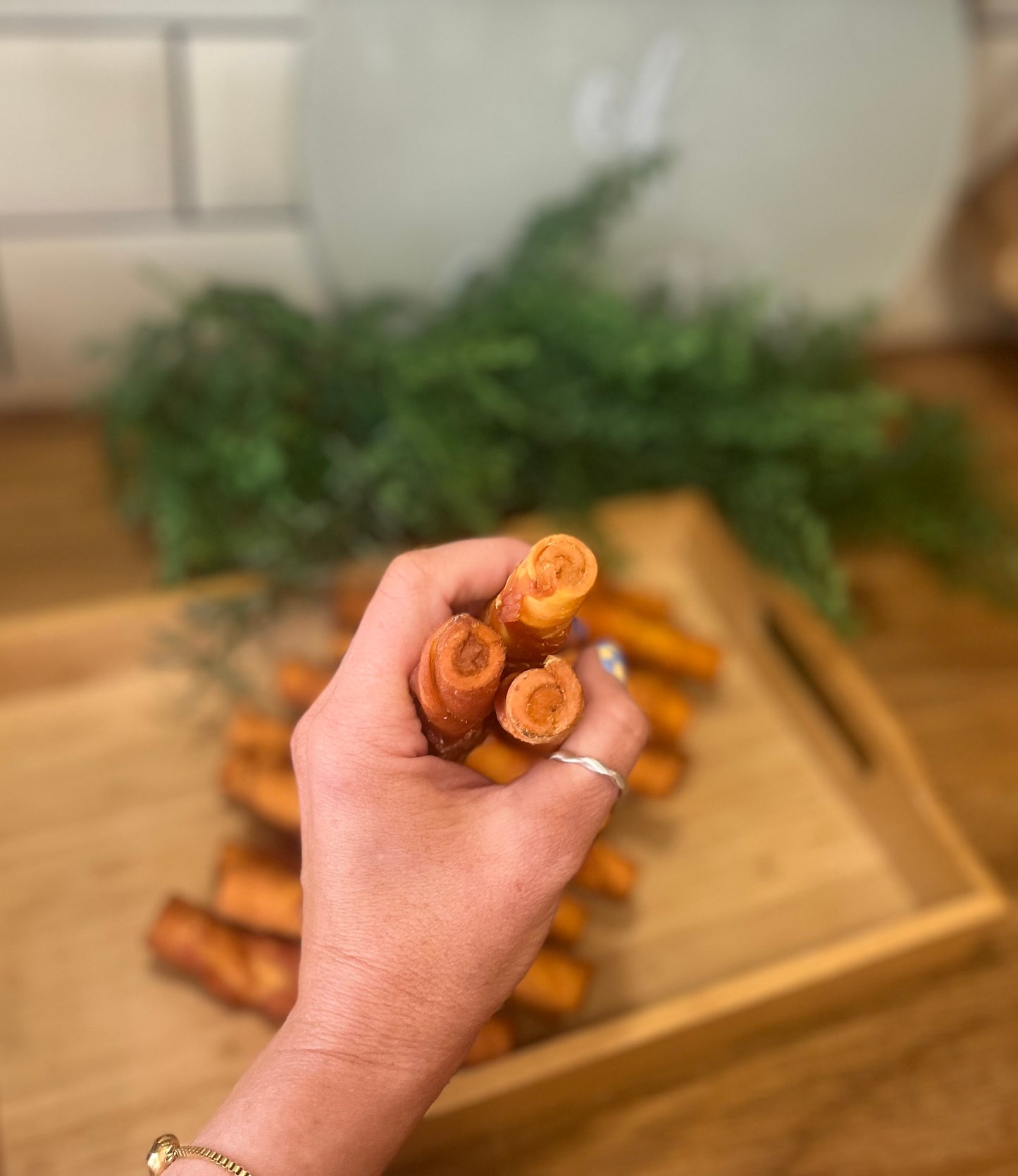 Chicken wrapped Smoked Pork Roll
